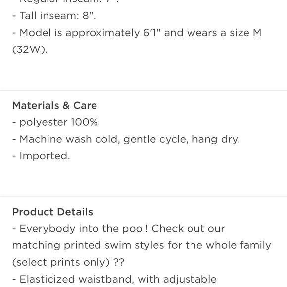 NWT Men’s Striped Swim Trunks - Picture 5 of 8